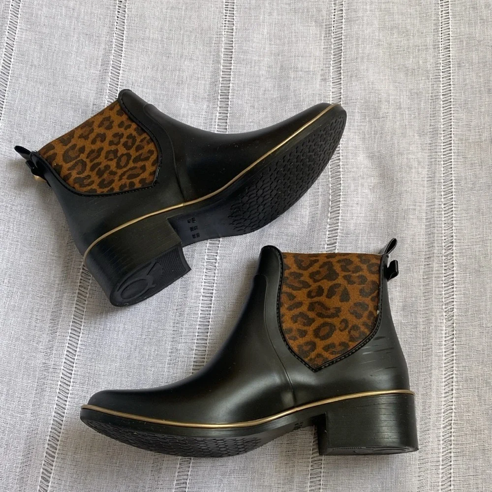 Kate Spade Sedgewick Domina Leopard Print Chelsea Ankle Boots.